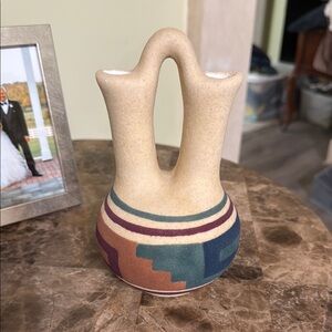 Southwestern Style Double Spout Wedding Vase Pottery